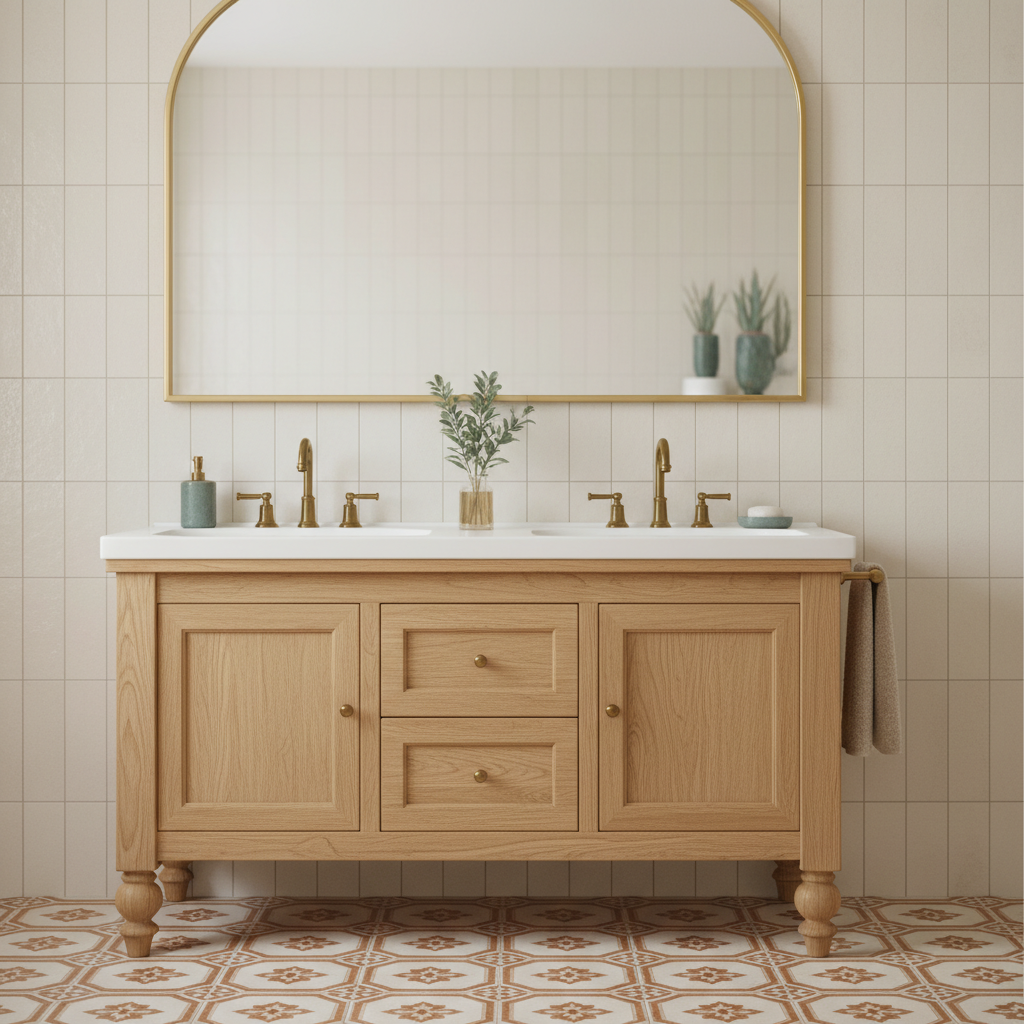 欧式浴室柜怎么选?看准欧式浴室柜实木脚,避开装修发霉大坑